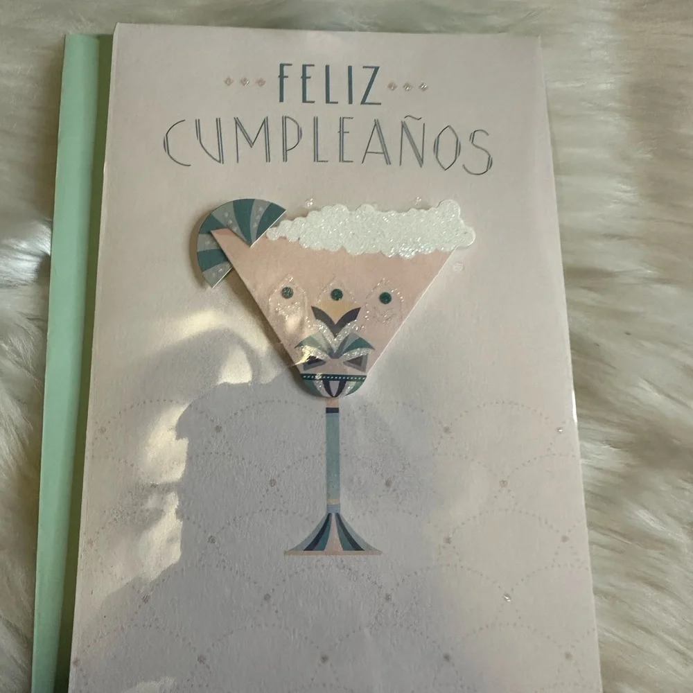 🩵5/$8 Pink and White Birthday card